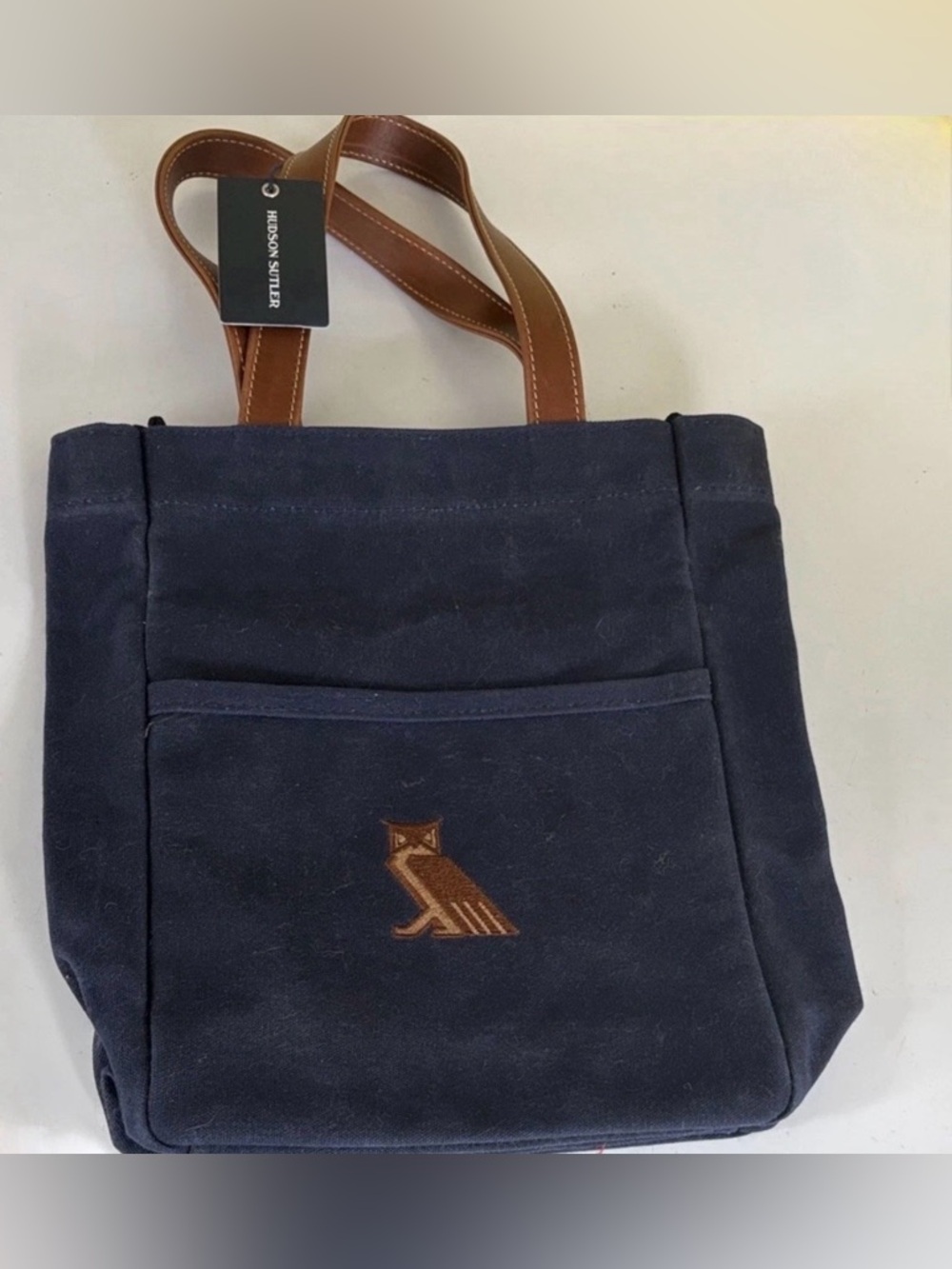 Bohemian Club Grove Golf Course Hudson Sutler Heritage Canvas Wine Tote Navy NWT
